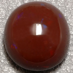 Ópalo de fuego multicolor natural de 10,31 ct, corte óvalo, opaco