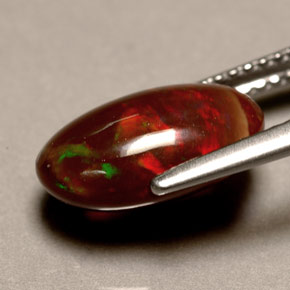 Ópalo de fuego multicolor natural de 2,76 ct, corte óvalo, opaco