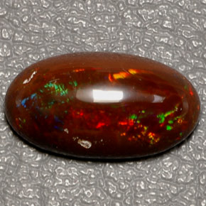 Ópalo de fuego multicolor natural de 5,06 ct, corte óvalo, opaco