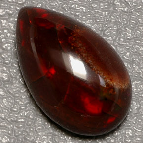 Ópalo de fuego Multicolor natural de 6.44 ct, En forma de pera, Opaco