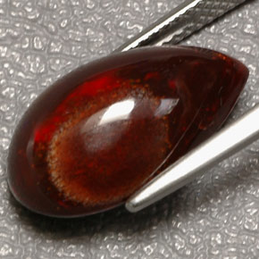 Ópalo de fuego Multicolor natural de 6.44 ct, En forma de pera, Opaco