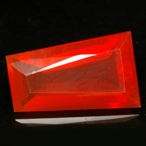 Ópalo de fuego naranja natural de 2,89 ct, transparente, transparente / translúcido
