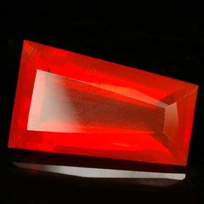 Ópalo de fuego naranja natural de 2,89 ct, transparente, transparente / translúcido