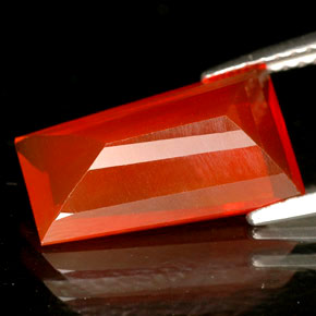 Ópalo de fuego naranja natural de 2,89 ct, transparente, transparente / translúcido
