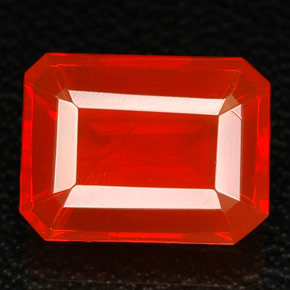 Ópalo de fuego naranja natural de 1,92 ct, transparente, transparente / translúcido
