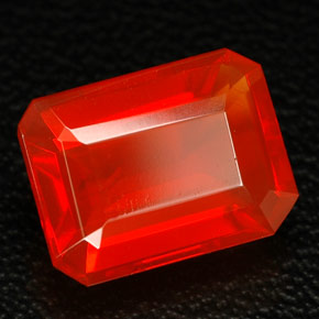 Ópalo de fuego naranja natural de 1,92 ct, transparente, transparente / translúcido
