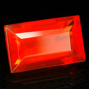 Ópalo de fuego naranja natural de 1,47 ct, transparente, transparente / translúcido
