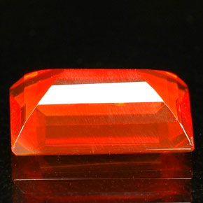 Ópalo de fuego naranja natural de 1,47 ct, transparente, transparente / translúcido