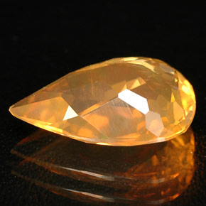 Ópalo de fuego naranja natural de 2,00 ct, transparente, transparente / translúcido