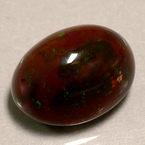 Ópalo de fuego multicolor natural de 10,39 ct, corte óvalo, opaco
