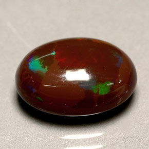 Ópalo de fuego multicolor natural de 3,60 ct, corte óvalo, opaco