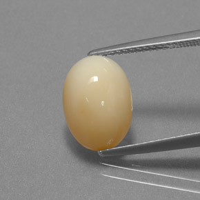 Ópalo de fuego amarillo natural de 3,27 ct, corte óvalo, translúcido
