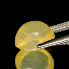 Ópalo de fuego amarillo natural de 2,52 ct, transparente, transparente / translúcido