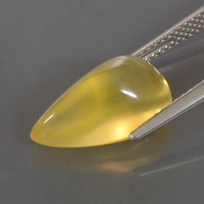 Ópalo de fuego amarillo natural de 4,90 ct, transparente, transparente / translúcido