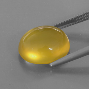 Ópalo de fuego amarillo natural de 8,99 ct, transparente, transparente / translúcido