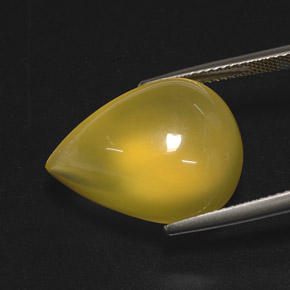 Ópalo de fuego amarillo natural de 15,76 ct, transparente, transparente / translúcido