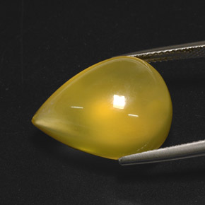 Ópalo de fuego amarillo natural de 15,76 ct, transparente, transparente / translúcido