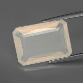 Ópalo de fuego blanco natural de 5,53 ct, transparente, transparente / translúcido