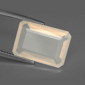 Ópalo de fuego blanco natural de 5,53 ct, transparente, transparente / translúcido