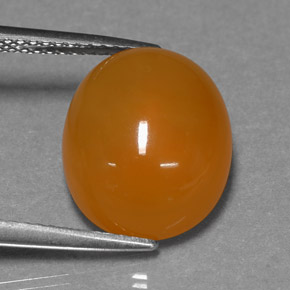 Ópalo de fuego Naranja natural de 6.07 ct, Corte Óvalo, Translúcido