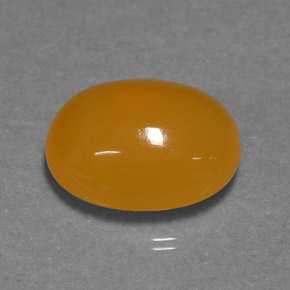 Ópalo de fuego naranja natural de 3,93 ct, corte óvalo, translúcido