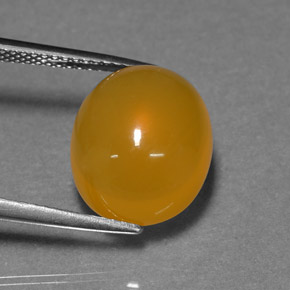 Ópalo de fuego Naranja amarillo natural de 6.94 ct, Corte Óvalo, Translúcido