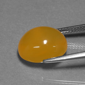 Ópalo de fuego Naranja amarillo natural de 6.94 ct, Corte Óvalo, Translúcido