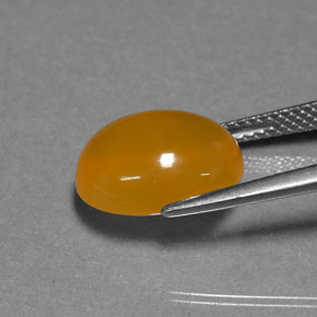 Ópalo de fuego naranja natural de 4,76 ct, corte óvalo, translúcido