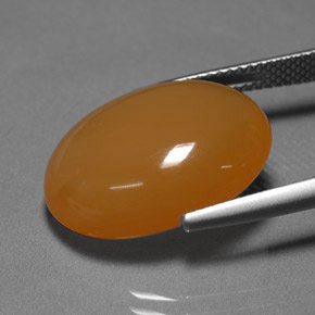 Ópalo de fuego naranja natural de 12,70 ct, corte óvalo, translúcido