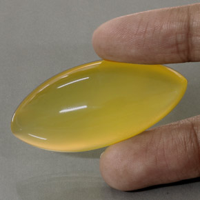 Ópalo de fuego amarillo natural de 76,10 ct, marquesa, translúcido