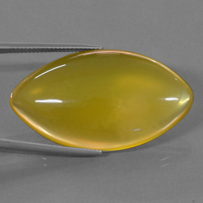 Ópalo de fuego amarillo natural de 41,15 ct, marquesa, translúcido