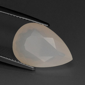 Ópalo de fuego blanco natural de 5,85 ct, en forma de pera, translúcido
