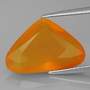 Ópalo de fuego naranja natural de 6,06 ct, transparente, transparente / translúcido