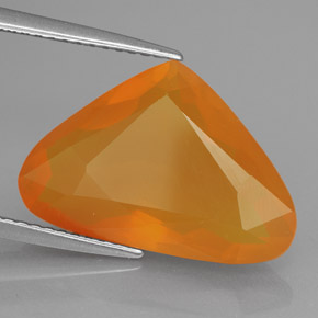 Ópalo de fuego naranja natural de 6,06 ct, transparente, transparente / translúcido