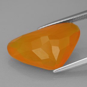 Ópalo de fuego naranja natural de 6,06 ct, transparente, transparente / translúcido