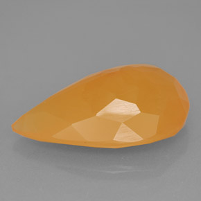 Ópalo de fuego naranja natural de 6,20 ct, en forma de pera, translúcido