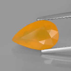 Ópalo de fuego naranja natural de 2,20 ct, transparente, transparente / translúcido