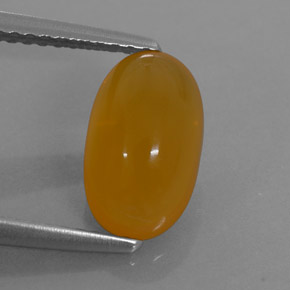 Ópalo de fuego naranja natural de 1,85 ct, corte óvalo, translúcido