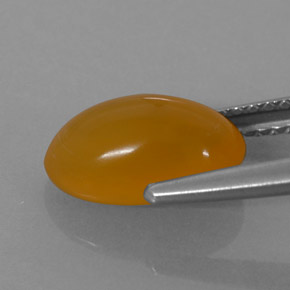 Ópalo de fuego naranja natural de 1,85 ct, corte óvalo, translúcido