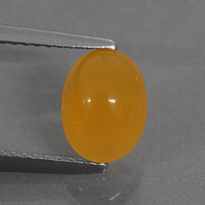Ópalo de fuego naranja natural de 1,30 ct, corte óvalo, translúcido