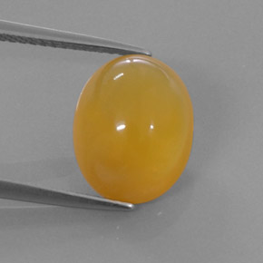 Ópalo de fuego naranja natural de 4,03 ct, corte óvalo, translúcido
