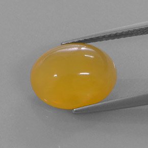 Ópalo de fuego naranja natural de 4,03 ct, corte óvalo, translúcido