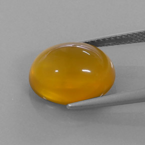 Ópalo de fuego naranja natural de 4,84 ct, corte óvalo, translúcido