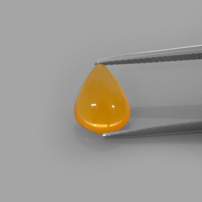 Ópalo de fuego naranja natural de 1,70 ct, en forma de pera, translúcido