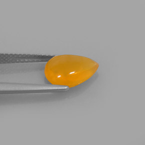 Ópalo de fuego naranja natural de 1,70 ct, en forma de pera, translúcido