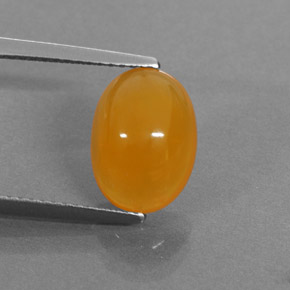 Ópalo de fuego naranja natural de 2,58 ct, corte óvalo, translúcido