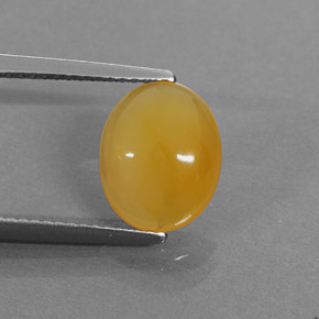 Ópalo de fuego naranja natural de 1,86 ct, corte óvalo, translúcido