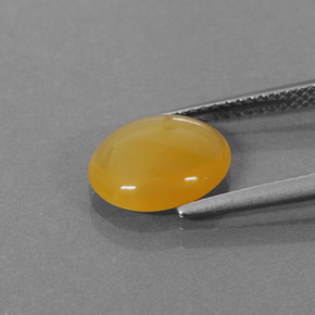Ópalo de fuego naranja natural de 1,86 ct, corte óvalo, translúcido