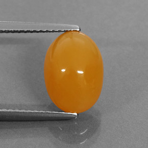 Ópalo de fuego naranja natural de 3,18 ct, corte óvalo, translúcido