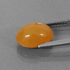 Ópalo de fuego naranja natural de 3,18 ct, corte óvalo, translúcido